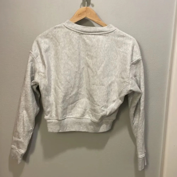 Nwot Champion woman’s cropped grey half zip sweatshirt - Picture 8 of 9